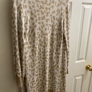 Animal Print Cardigan Duster